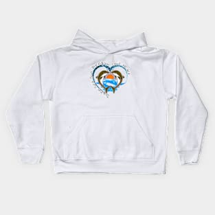 Dolphin sea sun freedom love heart Kids Hoodie